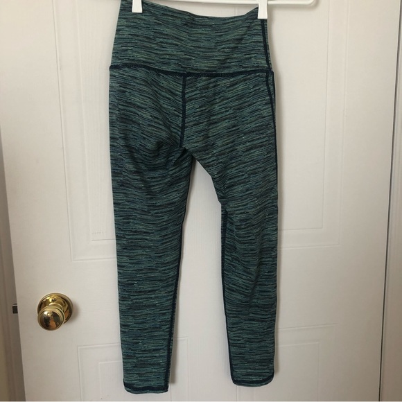 Aerie Green Striped Leggings - Picture 2 of 2